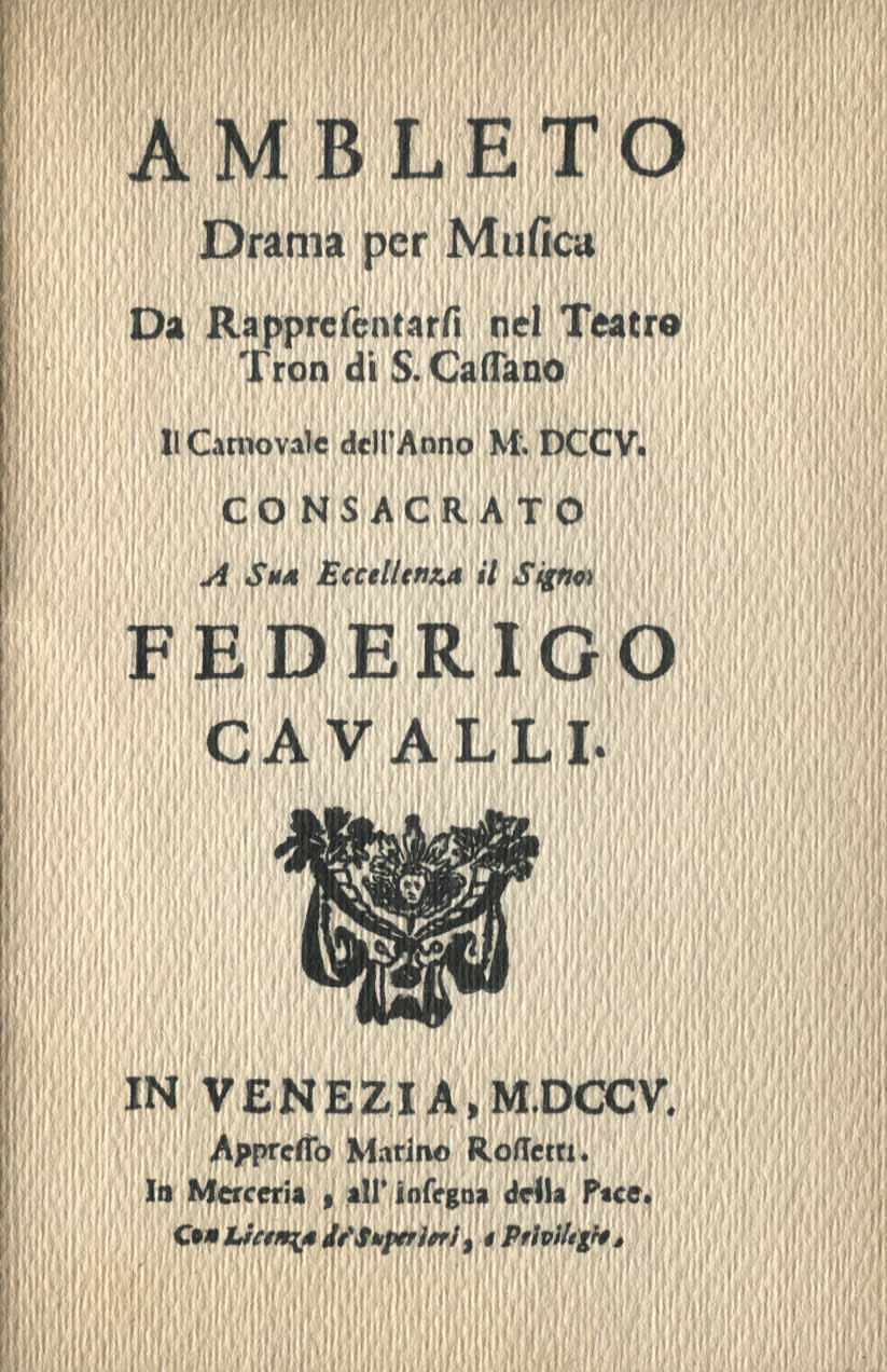 Ambleto. Drama per Musica
